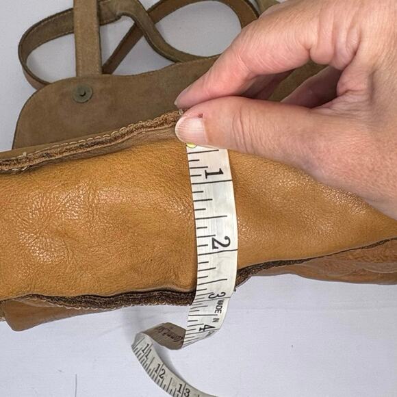 Patricia Nash Leather Studded Messenger Shoulder Bag Camel - Picture 12 of 16